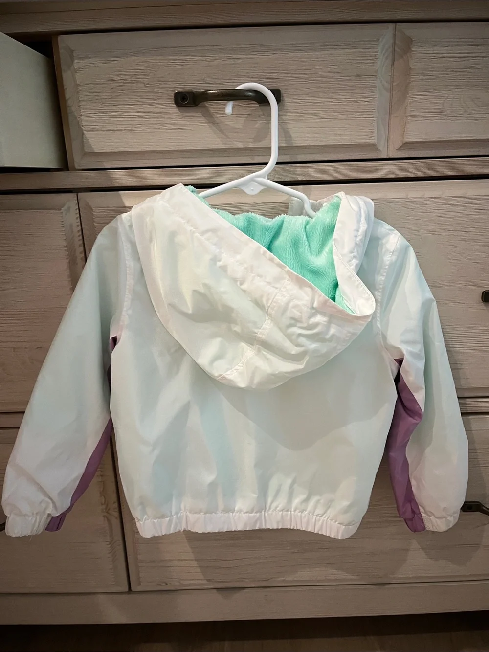 Nike Kids Mint Green White Purple Windbreaker Raincoat